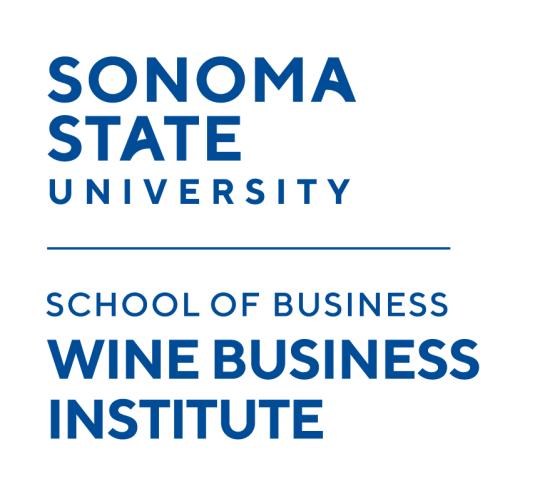 logo lockup vertical / School of Business, Wine Business Institute